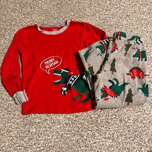 Carter's Red Pajama Top with Gray Trim